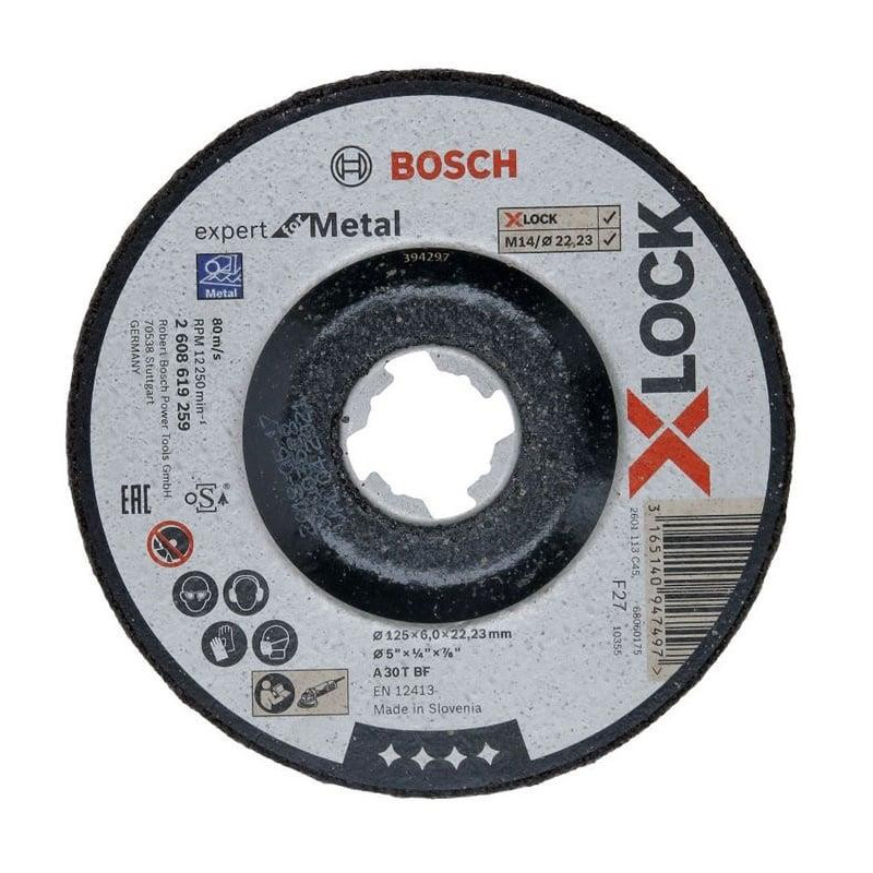 GRINDING DISC METAL BOSCH X-LOCK 125X6