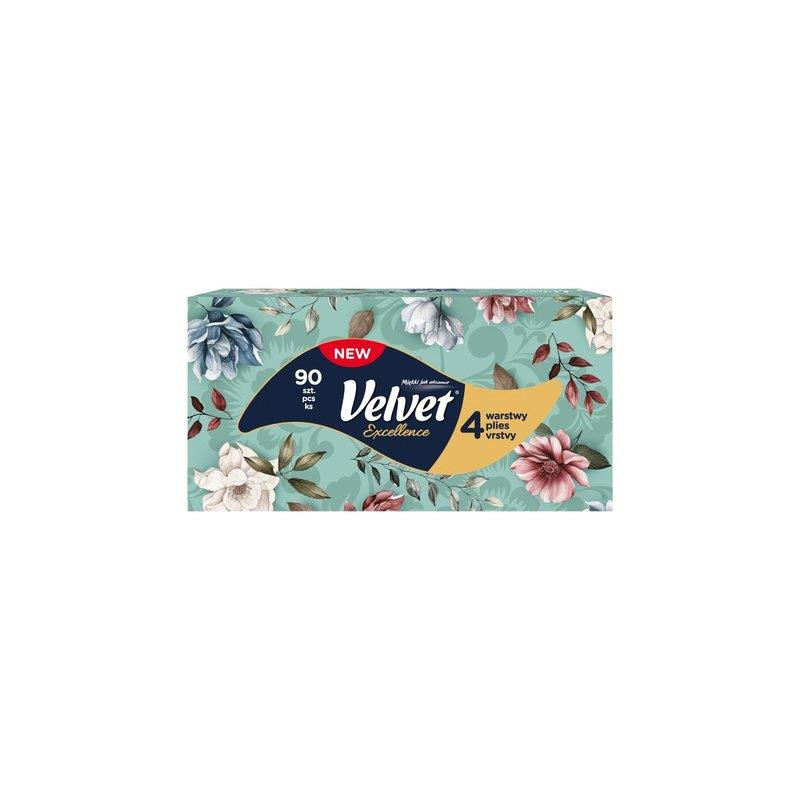 FACIAL TISSUES VELVET EXCELLENCE 90PCS