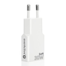 Charger - everActive 30W USB-C Fast Charging 4+ Dual Output Super Slim White Charger - everActive 30W USB-C Fast Charging 4+ Dual Output Super Slim White