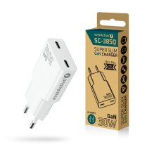 Charger - everActive 30W USB-C Fast Charging 4+ Dual Output Super Slim White Charger - everActive 30W USB-C Fast Charging 4+ Dual Output Super Slim White
