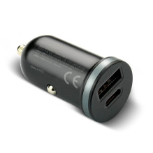 Car charger - everActive CC-30Q USB USB-C QC 3.0 35W Black