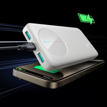 Joyroom Powerbank Joyroom JR-PBF12 10000mAh 2.4A 2x USB-A 1x USB-C - white