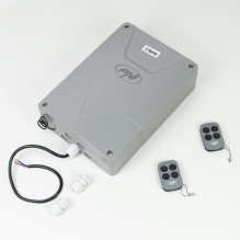 PNI MAB600 swing gate automation kit with 2 motors, lamp, photocells, remote controls, and control panel, gate length 2 PNI MAB600 swing gate automation kit with 2 motors, lamp, photocells, remote controls, and control panel, gate length 2