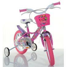 Vaikiškas dviratis Bimbo Bike Butterfly, rožinis, 14"