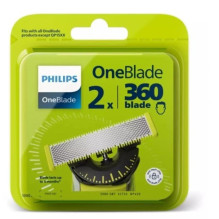 „Philips Norelco OneBlade OneBlade 360 QP420/50“ keičiami peiliukai, 2 vnt. pakuotėje „Philips Norelco OneBlade OneBlade 360 QP420/50“ keičiami peiliukai, 2 vnt. pakuotėje