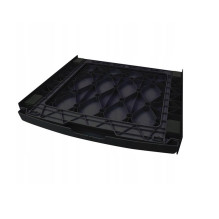 Washing machine and dryer stacking kit with drawer and strap, black