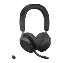 Jabra Evolve2 75 MS Link380c - wireless over-ear headphones with active noise cancellation, black