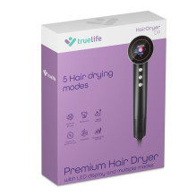 TrueLife HairDryer D9 hair dryer 1600 W Black