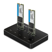 „Qoltec 50310“ diskų prijungimo stotelė, 2x SSD M.2 SATA, NGFF, USB C tipo „Qoltec 50310“ diskų prijungimo stotelė, 2x SSD M.2 SATA, NGFF, USB C tipo