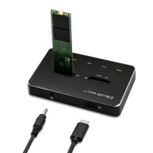 „Qoltec 50310“ diskų prijungimo stotelė, 2x SSD M.2 SATA, NGFF, USB C tipo „Qoltec 50310“ diskų prijungimo stotelė, 2x SSD M.2 SATA, NGFF, USB C tipo