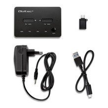 Qoltec 50310 Drive docking station 2x SSD M.2 SATA , NGFF , USB Type C Qoltec 50310 Drive docking station 2x SSD M.2 SATA , NGFF , USB Type C