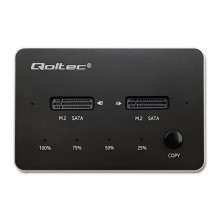 „Qoltec 50310“ diskų prijungimo stotelė, 2x SSD M.2 SATA, NGFF, USB C tipo „Qoltec 50310“ diskų prijungimo stotelė, 2x SSD M.2 SATA, NGFF, USB C tipo