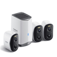 Baseus Security N1 2K Outdoor Camera Set 3x Camera + Base Station - White