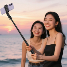 Acefast E42 Selfie Stick with Auto Tripod and Bluetooth Remote Control 1.05m - Black