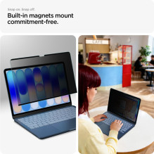 Folia prywatyzująca Spigen SafeView ir MacBook Neo 13" 2026 m.