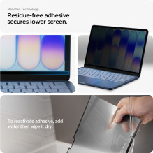 Folia prywatyzująca Spigen SafeView ir MacBook Neo 13" 2026 m.