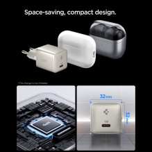 Ładowarka sieciowa Spigen Essential EE301EU 1-Port 30W - tytanowa