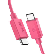 Kabel Spigen Essential EB6015CC USB-C 60W 100 cm - rožinis