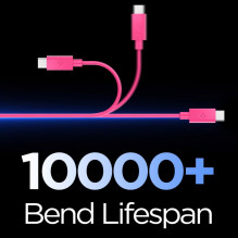 Kabel Spigen Essential EB6015CC USB-C 60W 100 cm - rožinis