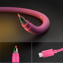 Kabel Spigen Essential EB6015CC USB-C 60W 100 cm - rožinis