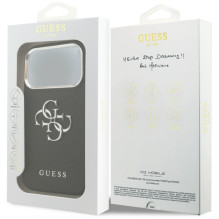 Guess Guess Grained Big 4G Classic Logo case for iPhone 17 Pro - black Guess Guess Grained Big 4G Classic Logo case for iPhone 17 Pro - black