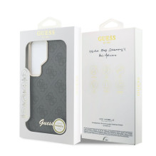Guess Samsung Galaxy S26 Ultra PU 4G Script Metal Logo With MagSafe Case Black