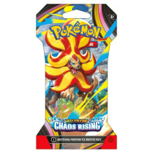Pokemon Mega Evolution: Chaos Rising Sleeved Booster kortų papildymo pakuotė 1 vnt. Pokemon Mega Evolution: Chaos Rising Sleeved Booster kortų papildymo pakuotė 1 vnt.