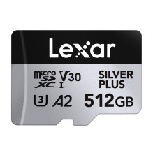 Atminties Kortelė - Lexar High-Performance Silver Plus microSDXC 512GB 205 MB / s, 150 MB / s