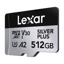 Atminties Kortelė - Lexar High-Performance Silver Plus microSDXC 512GB 205 MB / s, 150 MB / s
