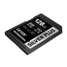 Atminties kortelė - Lexar Professional SILVER PLUS SDXC 128GB 205 MB / s Skaitymas 150 MB / s Rašymas Atminties kortelė - Lexar Professional SILVER PLUS SDXC 128GB 205 MB / s Skaitymas 150 MB / s Rašymas