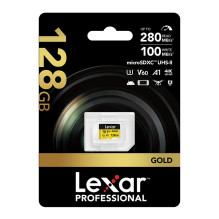Atminties Kortelė - Lexar GOLD microSDXC 128GB 280 MB / s Skaitymas, 100 MB / s Rašymas