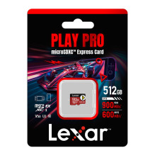 Atminties Kortelė - Lexar PLAY Pro microSDXC Express 7.1 512GB 900 MB / s, 600 MB / s