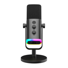 Mikrofonas - Fifine AM8 Dinaminis USB / XLR Stalo Mikrofonas, 80 dB SNR, Juodas