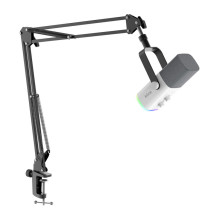 Mikrofonas - Fifine AM8TW Dinaminis USB / XLR Kardioidinis su stovu, Baltas