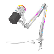 Mikrofonas - Fifine AM8PROT Dinaminis USB / XLR, 48 kHz, Kardioidinis, Baltas