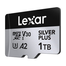 Atminties Kortelė - Lexar High-Performance Silver Plus microSDXC 1TB + Adapteris, 205 MB / s Skaitymas, 150 MB / s Rašym Atminties Kortelė - Lexar High-Performance Silver Plus microSDXC 1TB + Adapteris, 205 MB / s Skaitymas, 150 MB / s Rašym