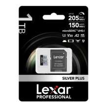 Atminties Kortelė - Lexar High-Performance Silver Plus microSDXC 1TB + Adapteris, 205 MB / s Skaitymas, 150 MB / s Rašym Atminties Kortelė - Lexar High-Performance Silver Plus microSDXC 1TB + Adapteris, 205 MB / s Skaitymas, 150 MB / s Rašym
