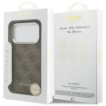 Guess Guess 4G Classic Logo MagSafe case for iPhone 17 Pro - brown