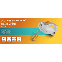 Esperanza EKM009 Hand mixer Gray, White 250 W