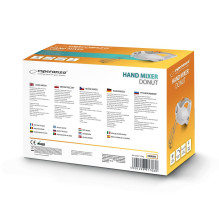 Esperanza EKM009 Hand mixer Gray, White 250 W