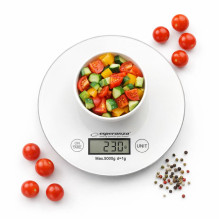 Esperanza EKS003W Electronic Kitchen Scale White Round Esperanza EKS003W Electronic Kitchen Scale White Round