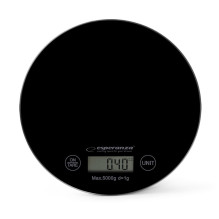 Esperanza EKS003K kitchen scale Black Countertop Round Electronic kitchen scale Esperanza EKS003K kitchen scale Black Countertop Round Electronic kitchen scale