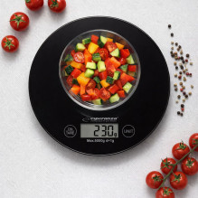 Esperanza EKS003K kitchen scale Black Countertop Round Electronic kitchen scale Esperanza EKS003K kitchen scale Black Countertop Round Electronic kitchen scale