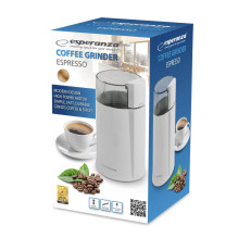 Esperanza EKC001W Coffee Grinder White 160 W Esperanza EKC001W Coffee Grinder White 160 W