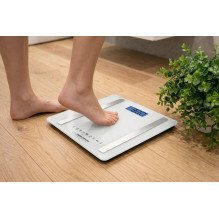 Esperanza EBS016W asmeninės svarstyklės, kvadratinės, baltos, elektroninės asmeninės svarstyklės