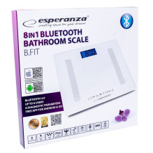 Esperanza EBS016W asmeninės svarstyklės, kvadratinės, baltos, elektroninės asmeninės svarstyklės
