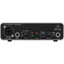 Behringer UMC22 supplementary music equipment Concert / Studio Pre-amp