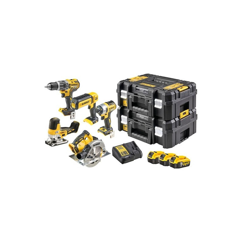 DeWALT DCK500P3T-QW elektrinių įrankių rinkinys su akumuliatoriumi
