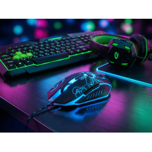 Esperanza EGM203B Scorpio pelė USB A tipo optinė 2400 DPI dešinės rankos pelė