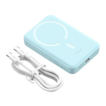 Mini nešiojamas įkroviklis „Baseus“, 10000 mAh, USB-C, 30 W, mėlynas